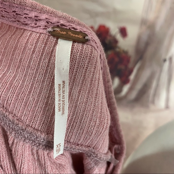 Free People Pink Leo Hensley Waffle Thermal - Picture 9 of 10